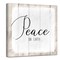 Crafted Creations Beige and White Peace on Earth II Christmas Canvas Wall Art Decor 20" x 20"
